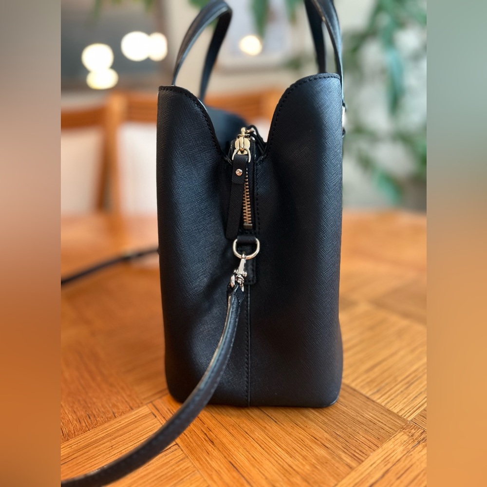 CLEARANCE SALE-KATE SPADE NY LAUREL WAY EVANGELIE BLACK SATCHEL HANDBAG - NWT - Picture 4 of 11